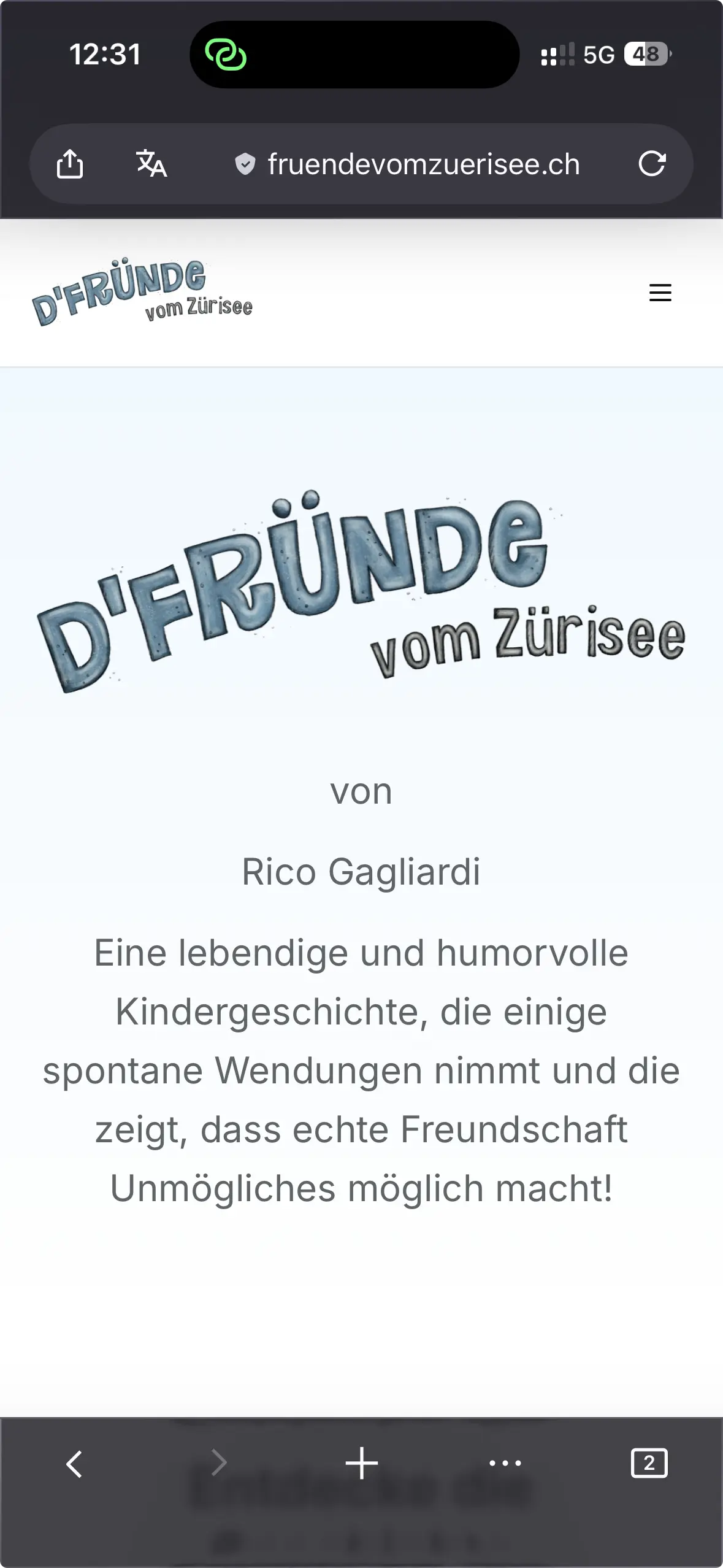 Website von D'Fründe vom Zürisee, umgesetzt von Nexo Solutions